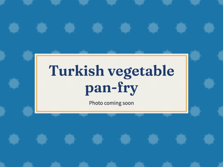 Placeholder: Turkish vegetable pan-fry