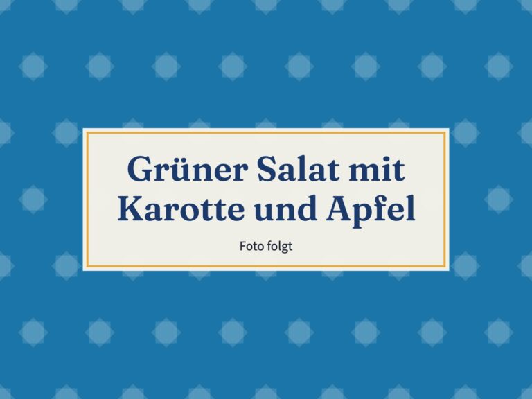 Platzhalter: Grüner Salat mit Karotte und Apfel