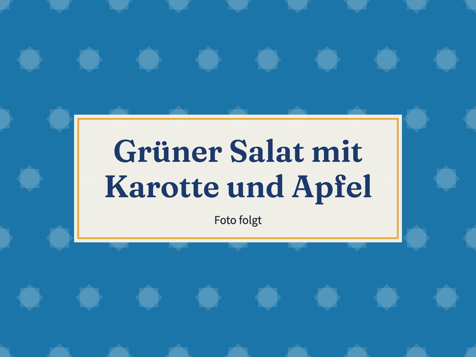 Platzhalter: Grüner Salat mit Karotte und Apfel