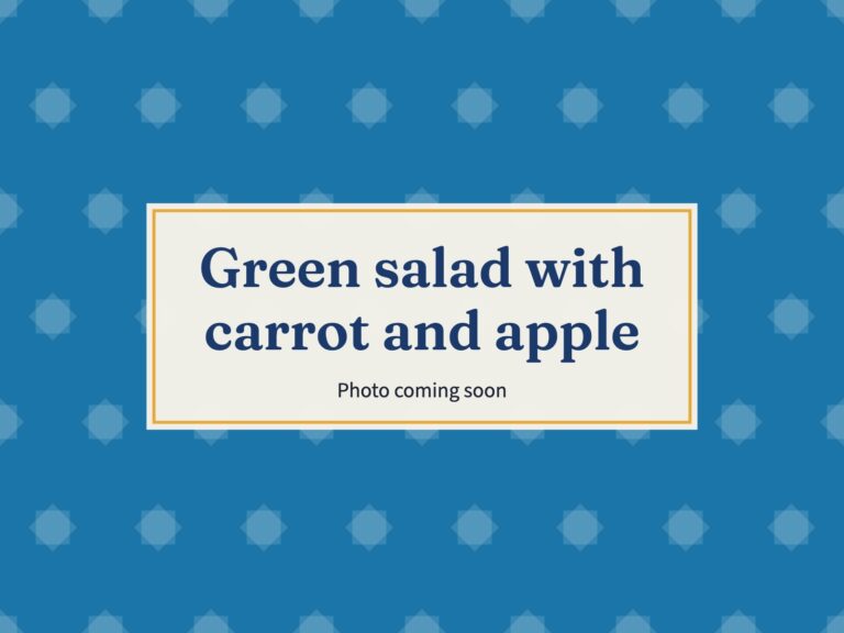 Placeholder: Green salad with carrot and apple