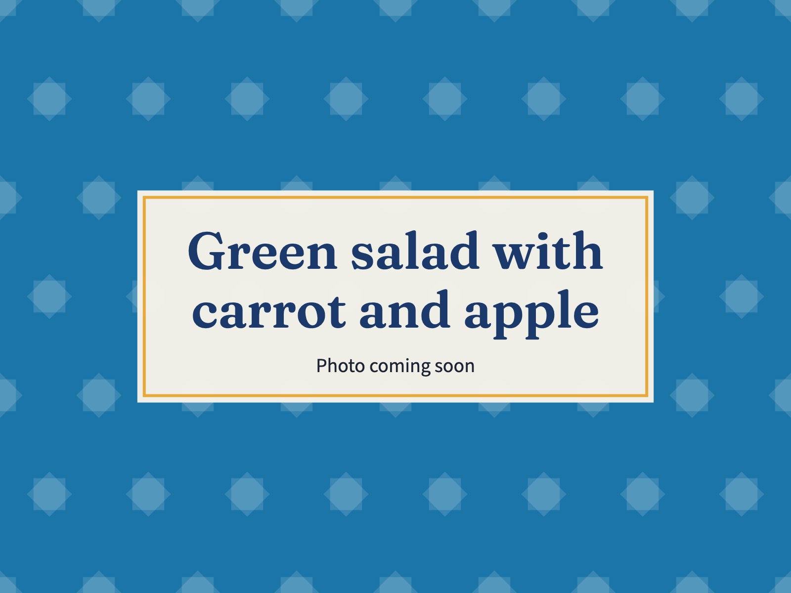 Placeholder: Green salad with carrot and apple