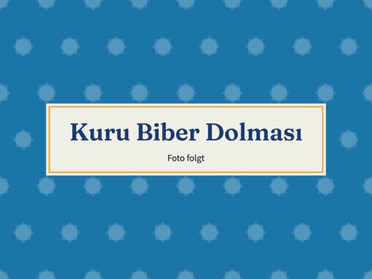 Platzhalter: Kuru Biber Dolması