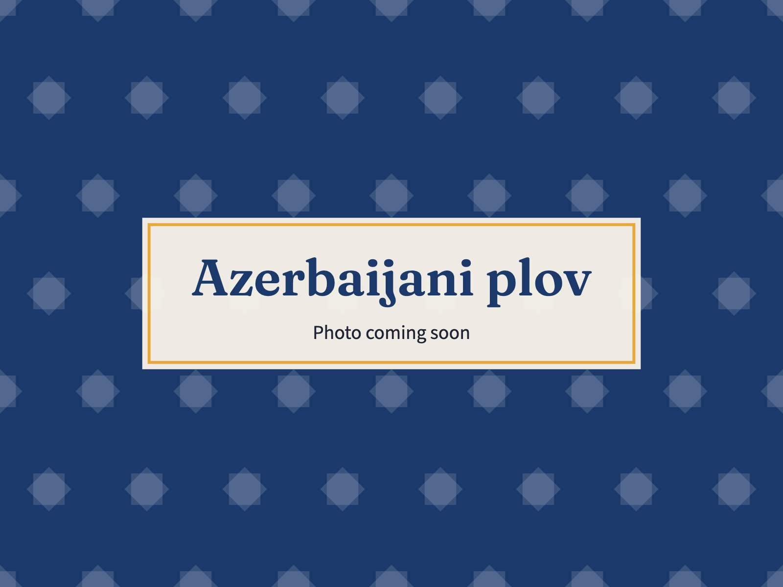 Placeholder: Azerbaijani plov
