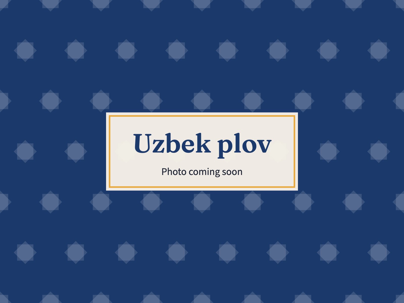 Placeholder: Uzbek plov